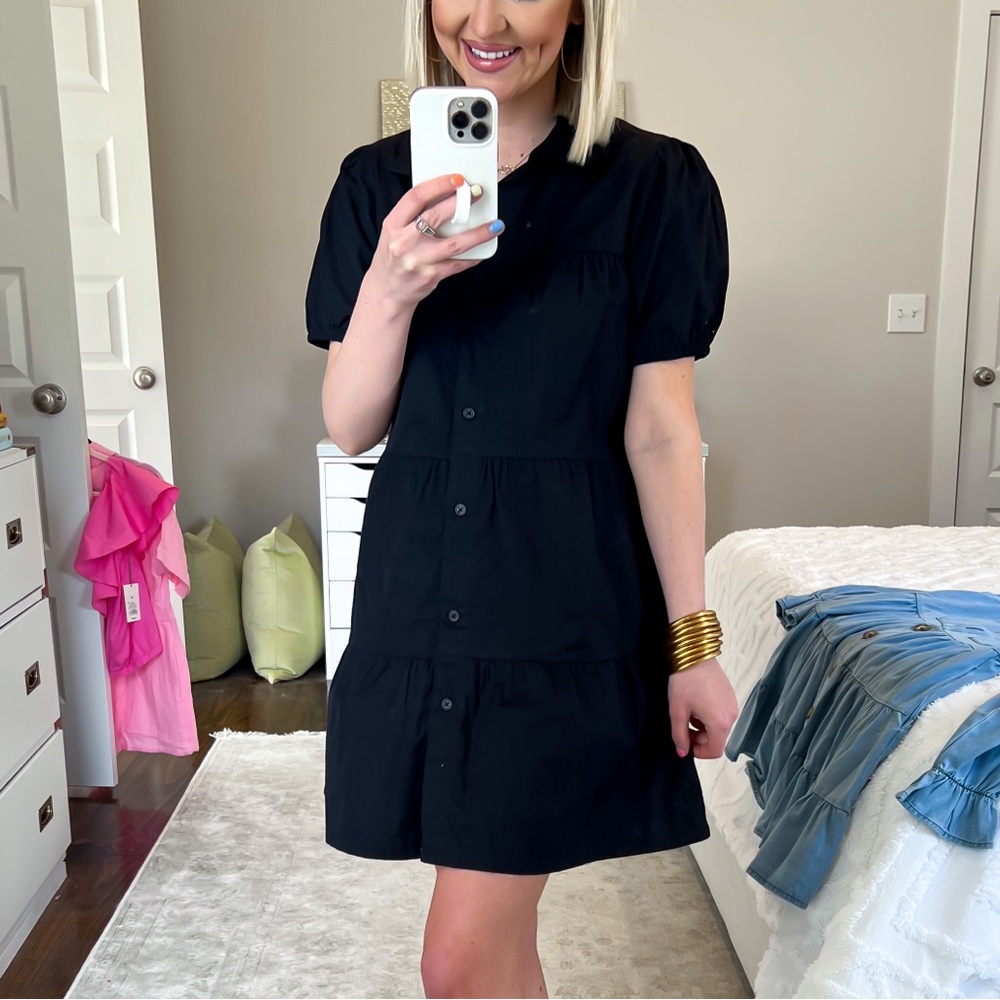 BLACK Shirtdress